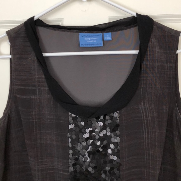 Cocktail dress with sequin strip - Picture 3 of 8